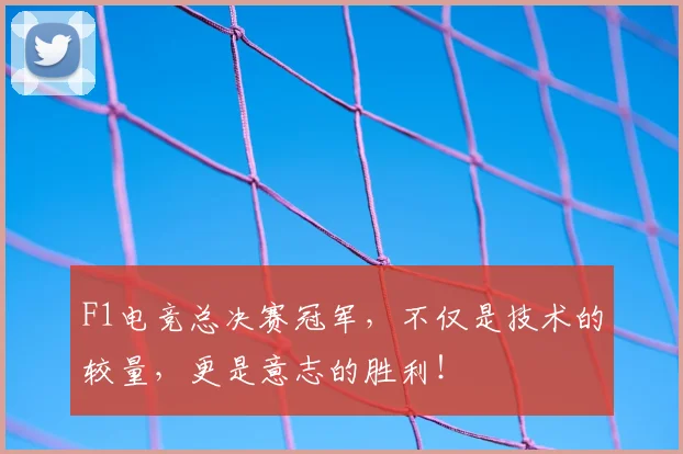 F1电竞总决赛冠军，不仅是技术的较量，更是意志的胜利！