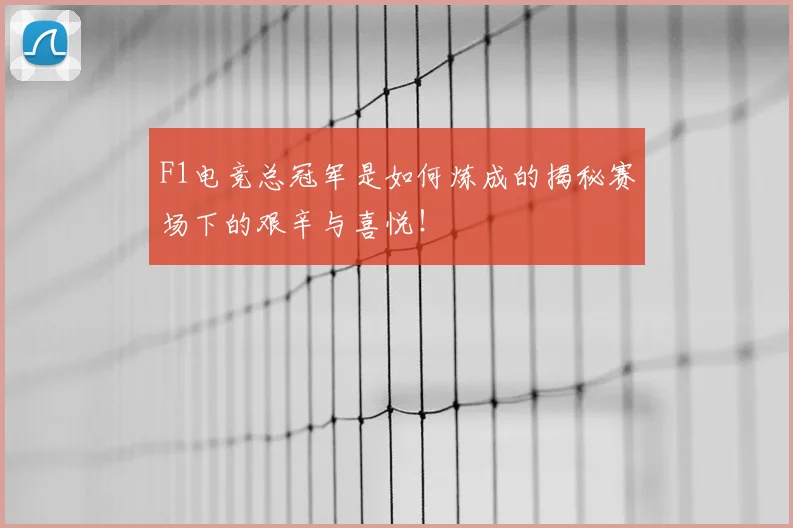 F1电竞总冠军是如何炼成的揭秘赛场下的艰辛与喜悦!